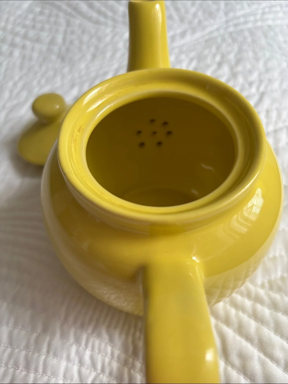 Bright Yellow Teapot Old Amsterdam Porcelain Works